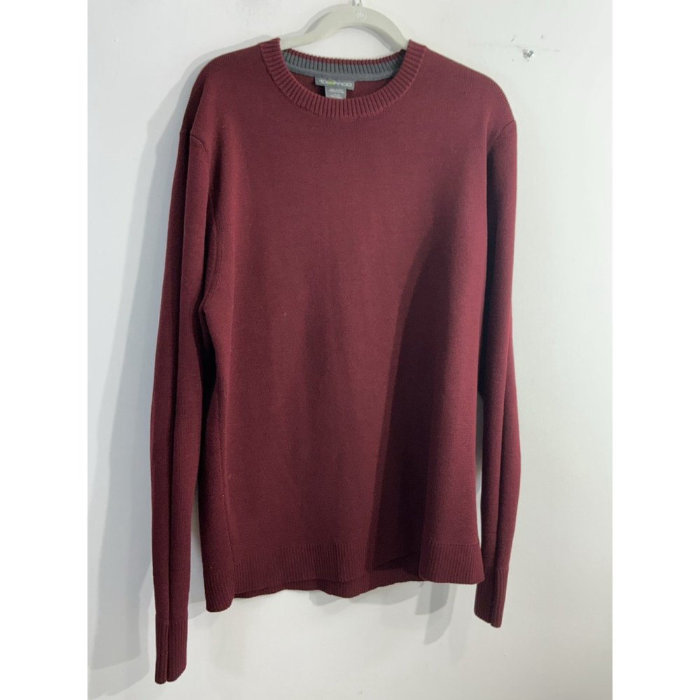 Men’s Exofficio Long Sleeve Pullover Sweater XL Maroon Mock Neck